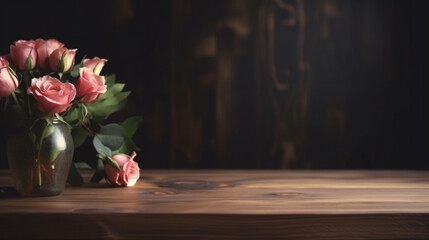 Mother's Day flowers mock up flatlay