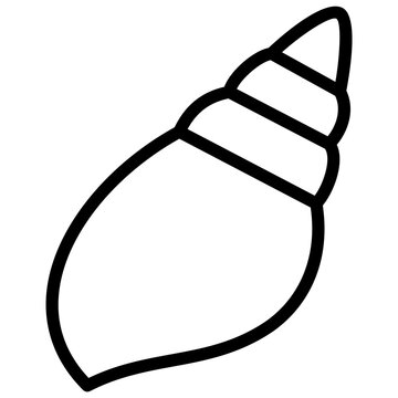 mitra barbadensis icon illustration design with outline