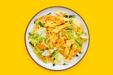 Chinese-styled fried noodle. Asian cuisine