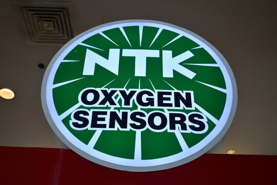 Ntk oxygen sensors booth signage at Inside racing bike festival in Pasay, Philippines