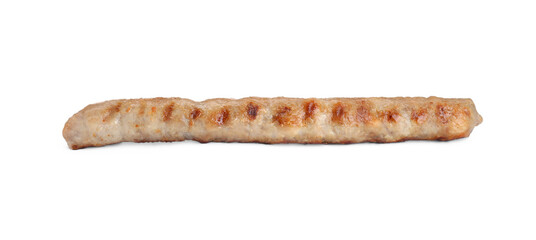 Tasty fresh grilled sausage isolated on white