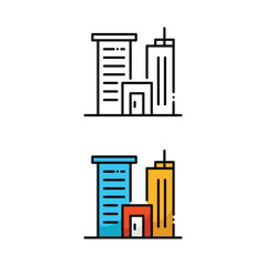 Obraz premium Building icon design in two variation color