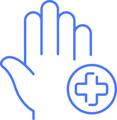Obraz premium Hand health line icon