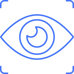 Eye focus line icon