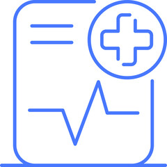 Medical diagnostic line icon