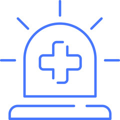 Obraz premium Siren alarm line icon