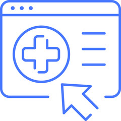 Medical online line icon