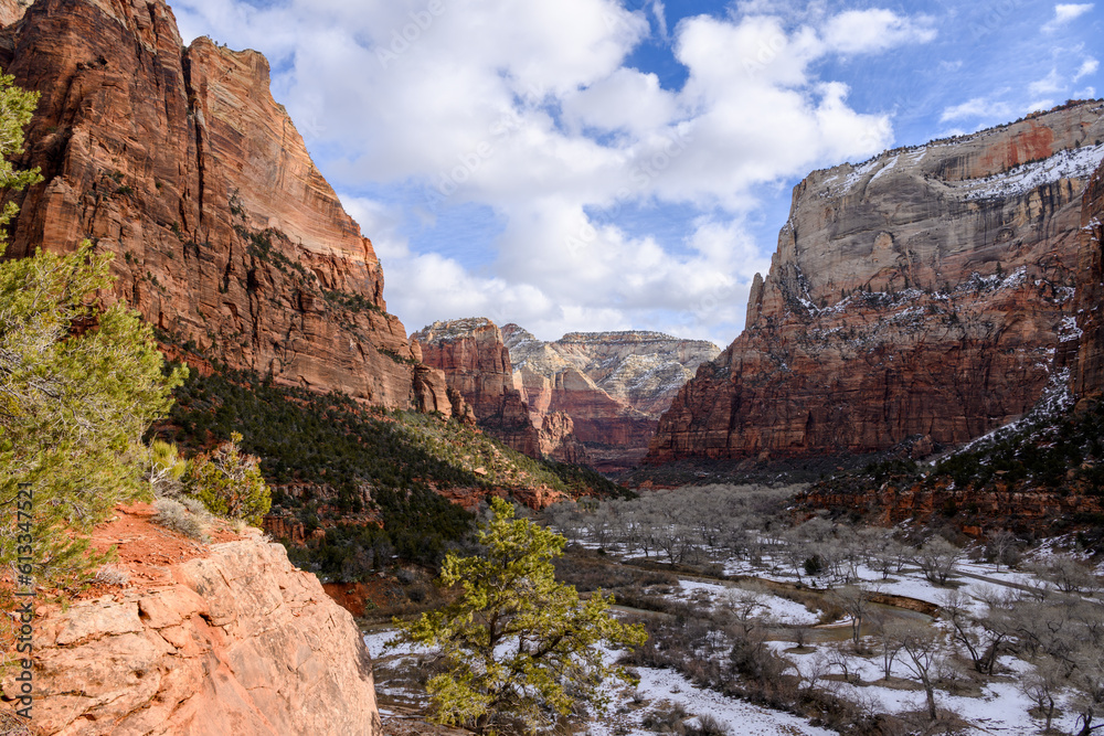 Wall mural landscape photograph taken in zion national park in utah.