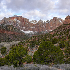 Fototapeta na wymiar Landscape photograph taken in Zion National Park in Utah.
