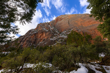 Fototapeta na wymiar Landscape photograph taken in Zion National Park in Utah.