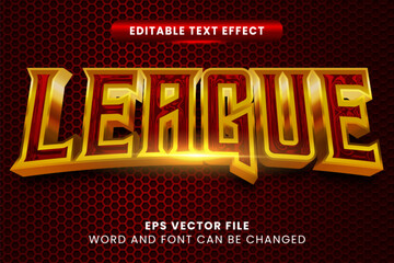 3d league golden 3d editable vector text effect