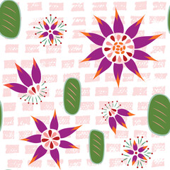 Purple Fresh Seamless Pattern