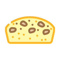 raisin bun food meal color icon vector. raisin bun food meal sign. isolated symbol illustration