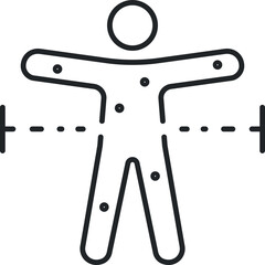 Body diagnostic line icon