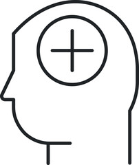 Obraz premium Brain health line icon