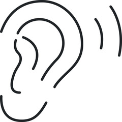 Ear line icon