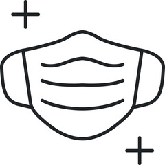 Face mask line icon