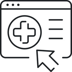 Obraz premium Medical online line icon
