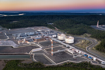 Liquefied natural gas plant on Curtis Island, Gladstone Region, Queensland