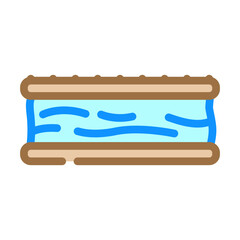 ice cream sandwich food snack color icon vector. ice cream sandwich food snack sign. isolated symbol illustration
