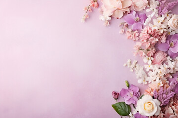 Obraz na płótnie Canvas nature floral blossom bouquet leaf wallpaper flower wedding background valentine pink. Generative AI.