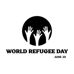 World Refugee Day vector illustration on white background..eps