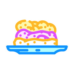 blueberry crumble food snack color icon vector. blueberry crumble food snack sign. isolated symbol illustration