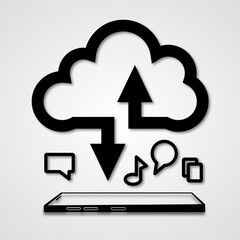 cloud storage icon images illustration