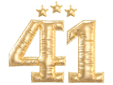 41 year anniversary number Gold