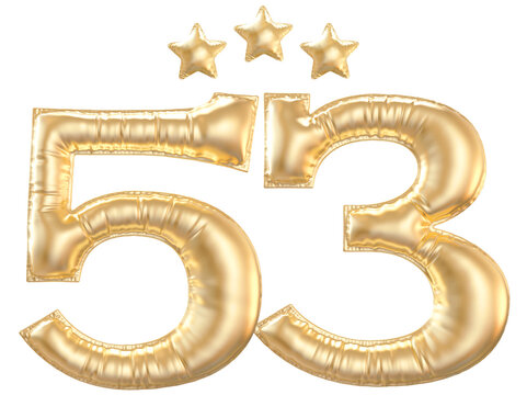 53 year anniversary number Gold