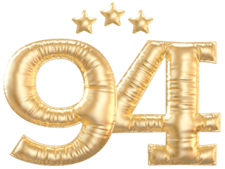 94 year anniversary number Gold