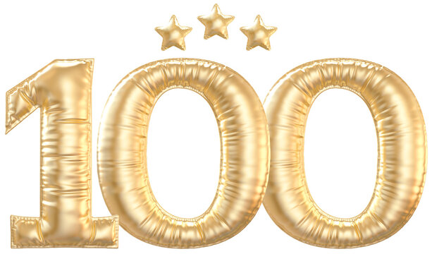 100 year anniversary number Gold