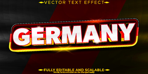 Germany text effect, editable german flag national text style