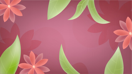 Colorful Paper flowers create a frame