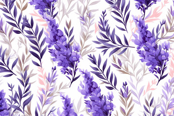 Graphical design pattern of summer flowers based on generative AI