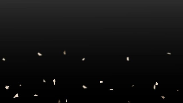 Confetti Falling Festive Animation on Black Background