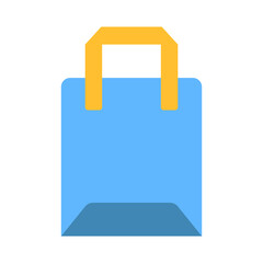 Shopping Bag flat icon for commerce and shopping, purchase, and buy logo
