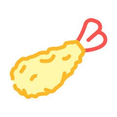 tempura shrimp japanese food color icon vector. tempura shrimp japanese food sign. isolated symbol illustration