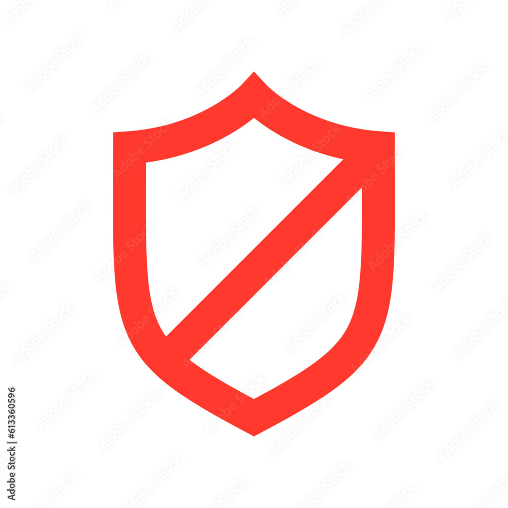 Wall mural vector crossed shield badge icon