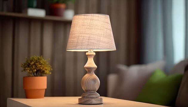 lamp on the table