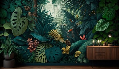 Tropical forest wall paper