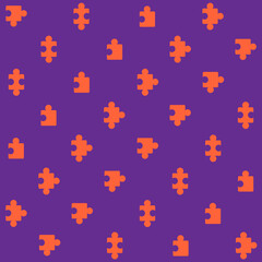 Puzzle Pieces Vector Seamless Pattern
