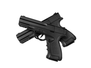 Pistol, transparent background