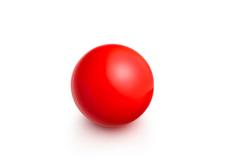 Red sphere, transparent background