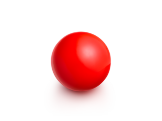 Red sphere, transparent background