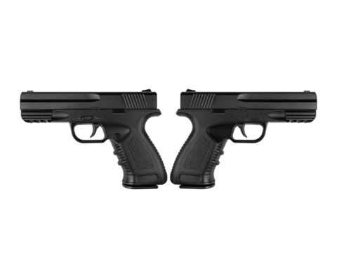 Pistol, transparent background