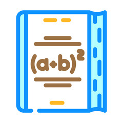 algebra education science color icon vector. algebra education science sign. isolated symbol illustration