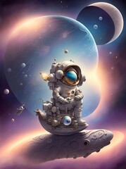 alien planet and space