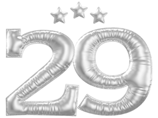 29 year anniversary number silver