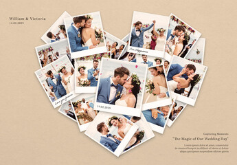 Love Heart Photo Collage for Wedding Photos